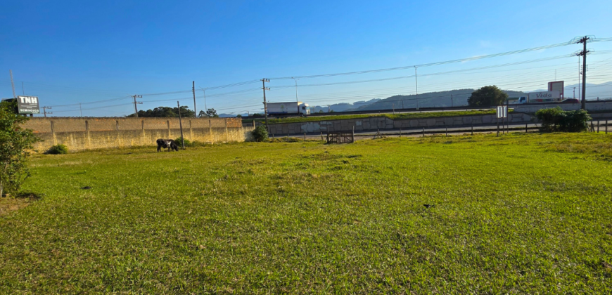 Área comercial em frente a marginal da Br 101 medindo 3.200m²