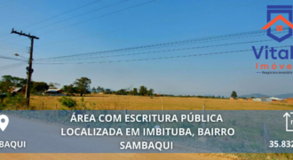 Área de 3,5 hectare com escritura pública em Imbituba, no bairro Sambaqui